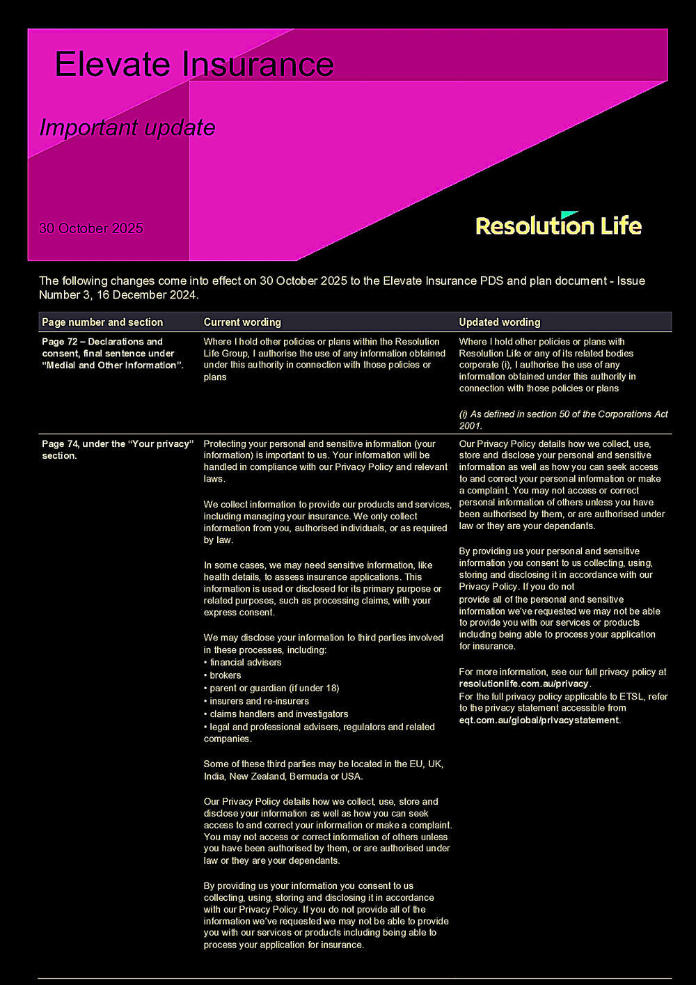 Generated from PDF: Elevate-Insurance-PDS-Plan-document-30-10-2025.pdf